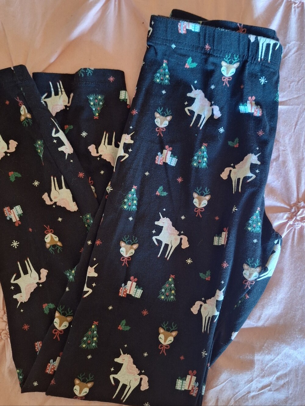Girl's Christmas Print Leggings